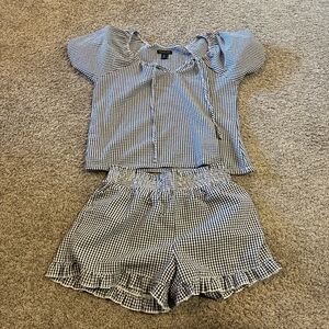 Rachel Zoe Black and White Gingham Set